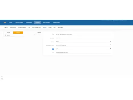 Adjust menu structure