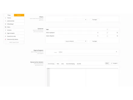 How do you set a default sorting?