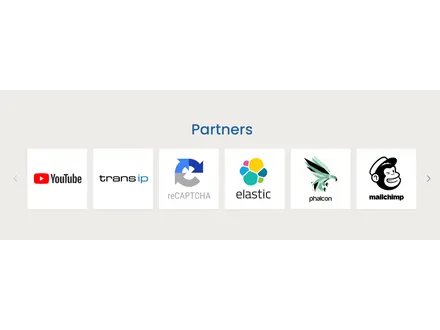 Partners on the homepage