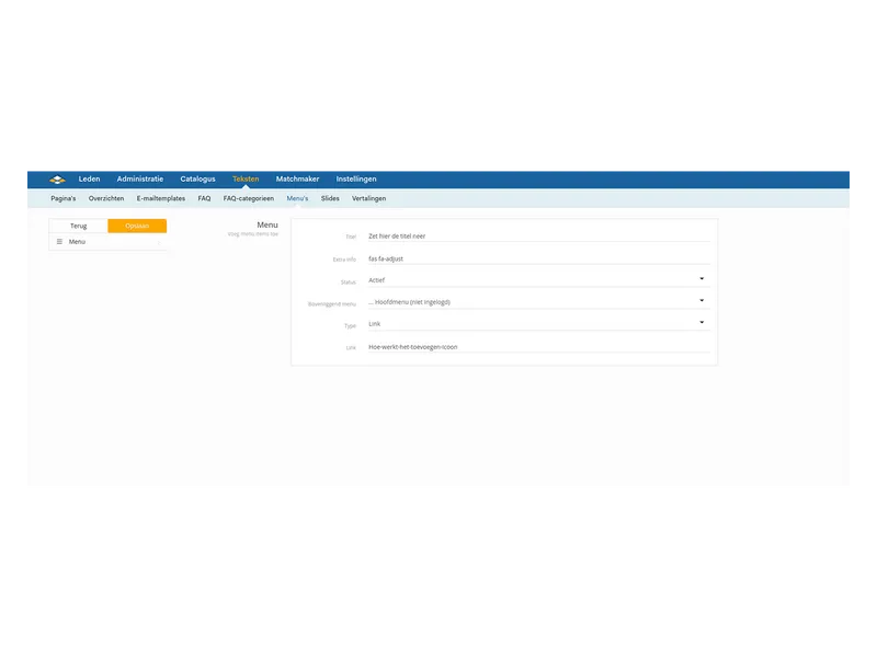 Add icons to account menu